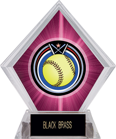 Awards Eclipse Softball Pink Diamond Ice Trophy. Engraving is available on this item.