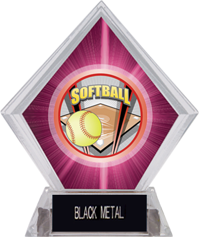 Awards ProSport Softball Pink Diamond Ice Trophy. Engraving is available on this item.