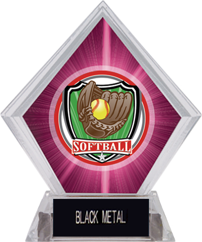 Awards Shield Softball Pink Diamond Ice Trophy