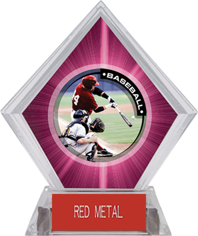 Awards P.R.1 Baseball Pink Diamond Ice Trophy. Engraving is available on this item.