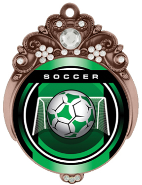 Hasty Awards 3" Tiara Medal Legacy Soccer Mylar. Personalization is available on this item.