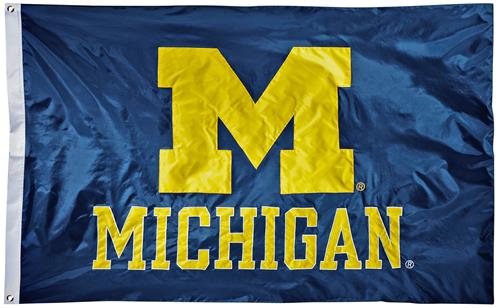 Collegiate Michigan 2-Sided Nylon 3'x5' Flag