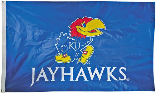 Collegiate Kansas 2-Sided Nylon 3'x5' Flag