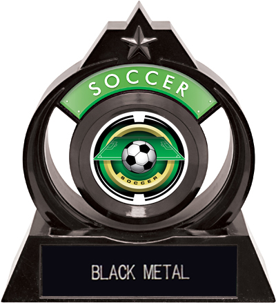 Hasty Awards Eclipse 6" Saturn Soccer Trophy. Engraving is available on this item.