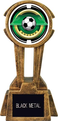 Hasty Awards 12" Sky Tower Resin Soccer Trophy. Engraving is available on this item.