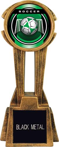 Hasty Awards 14" Sky Tower Resin Soccer Trophy. Engraving is available on this item.