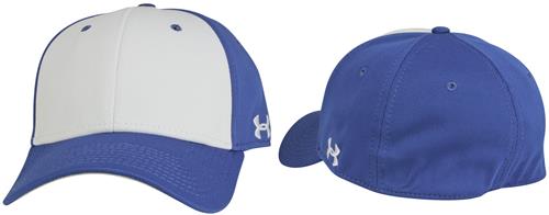 Under Armour Color-Block Pre-Curved Bill Caps. Embroidery is available on this item.