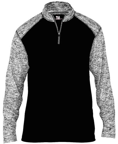 Badger Sport Adult Sport Blend 1/4 Zip Shirt. Decorated in seven days or less.