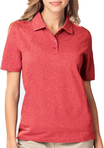 Blue Generation Ladies Heathered Polo. Printing is available for this item.