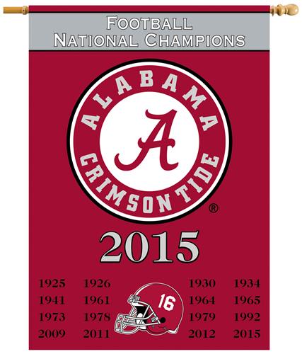 Collegiate Alabama Champ Years 2Sided 28x40 Banner