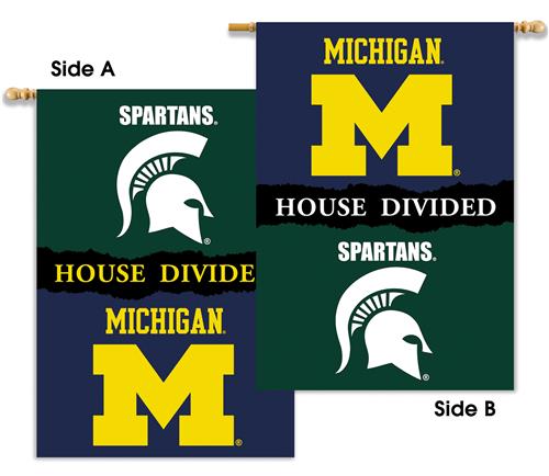 Collegiate Michigan/Michigan State Divided Banner