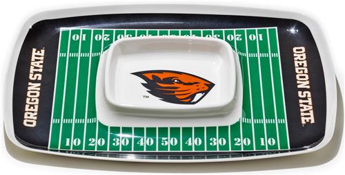 Collegiate Oregon State Chips & Dip Tray