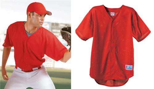 Eagle USA Pro Mesh Button Front Baseball Jersey. Decorated in seven days or less.