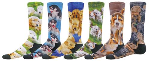 Red Lion So Cute Puppy Sublimated Crew Socks