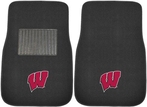 Fan Mats NCAA Wisconsin Embroidered Car Mats (set)