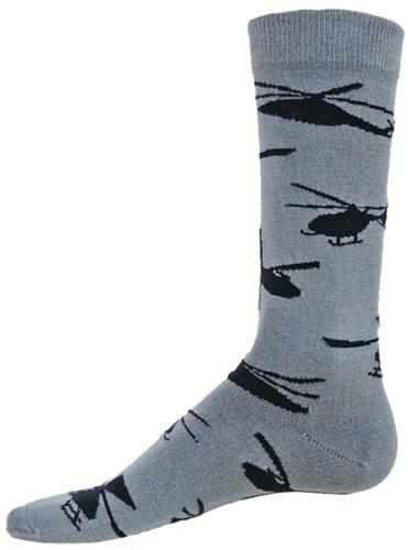 Wright Avenue Helicopter Novelty Cotton Crew Socks