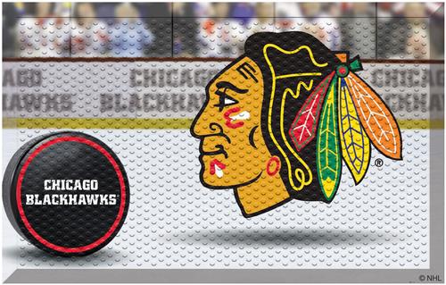 Fan Mats NHL Blackhawks Scraper Puck or Camo Mats