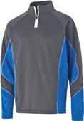 Adult Front Pouch Pocket 1/4 Zip Pullover Fleece Jacket (Black,Gold,Navy,Orange,Royal,Red)