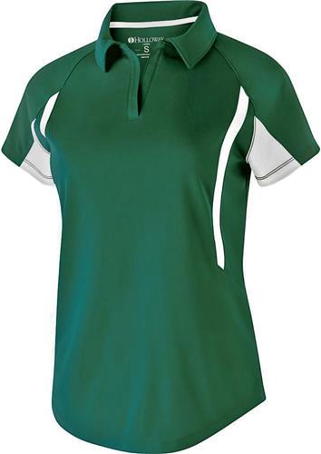 Womens Short Sleeve V-Neck Polo Shirt (Black,Brown,Cardinal,Forest,Kelly,Maroon,Blue,Gold),