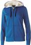 Womens Heathered Hooded Jacket (Athletic,Navy,Royal,Red)