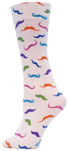 Nouvella Multi Mustache Sublimated Trouser Socks