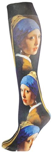Nouvella Girl Pearl Earring Artist Collection Sock