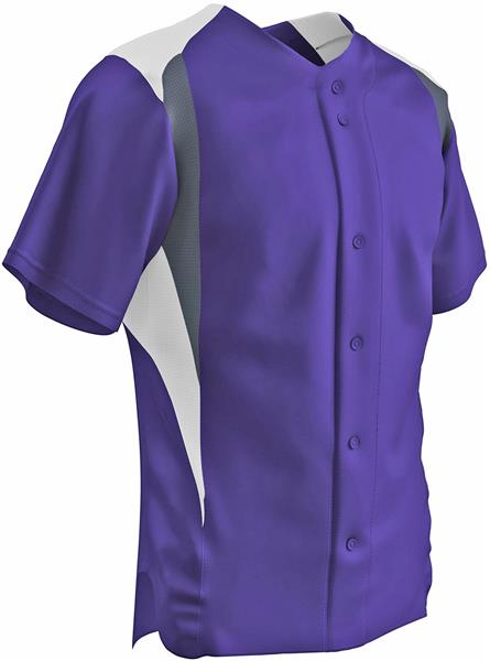 Elite Pinstripe BB Jersey SS No-Button - Adult & Youth