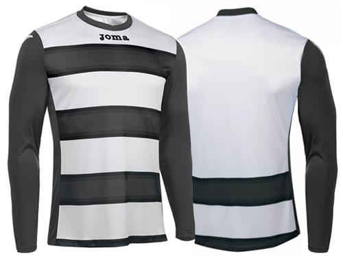 Joma Europa III Long Sleeve Soccer Jersey. Printing is available for this item.