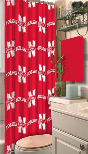 Northwest NCAA Nebraska Shower Curtain