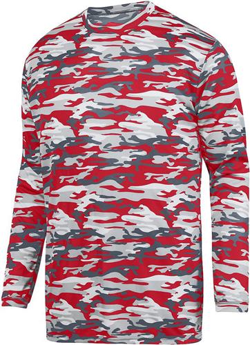 Augusta Mod Camo Long Sleeve Wicking Tee. Decorated in seven days or less.