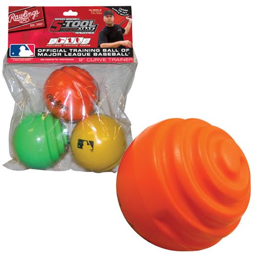 Rawlings Curve Trainer Baseball Training Balls-3pc