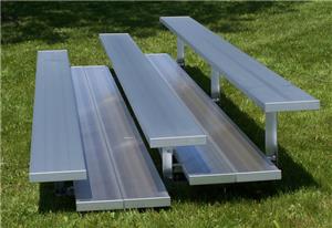 National Series 3 Row Non Elevated Aluminum Bleachers. Free shipping.  Some exclusions apply.