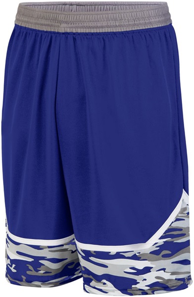 Large Royal MOD//White Augusta Sports Youth Reversible Wicking Short