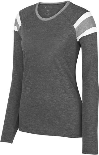 Augusta Sportswear Ladies Long Sleeve Fanatic Tee. Printing is available for this item.