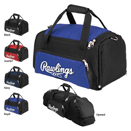 Sac D'équipement Baseball/Softball Rawlings - Noir Avec Lettrage Rouge - Neuf