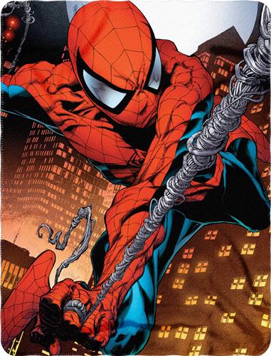 Northwest Marvel Spider-Man Web Swing Fleece Throw