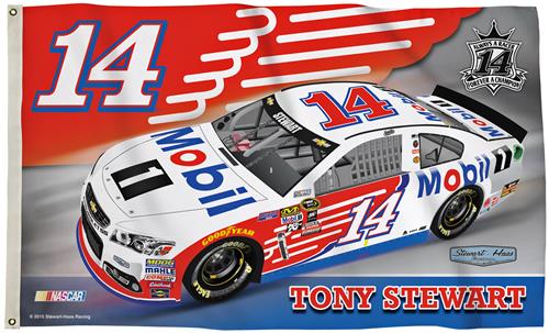 BSI NASCAR Tony Stewart #14 2-Sided 3' x 5' Flag