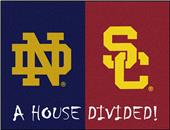 Fan Mats Notre Dame/Southern Cal House Divided Mat