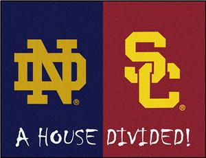 Fan Mats Notre Dame/Southern Cal House Divided Mat