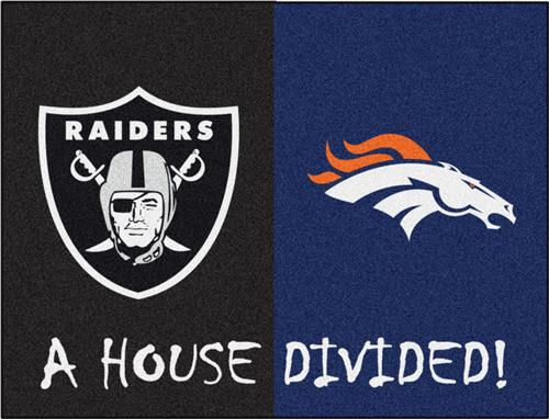 Fan Mats NFL Raiders/Broncos House Divided Mat