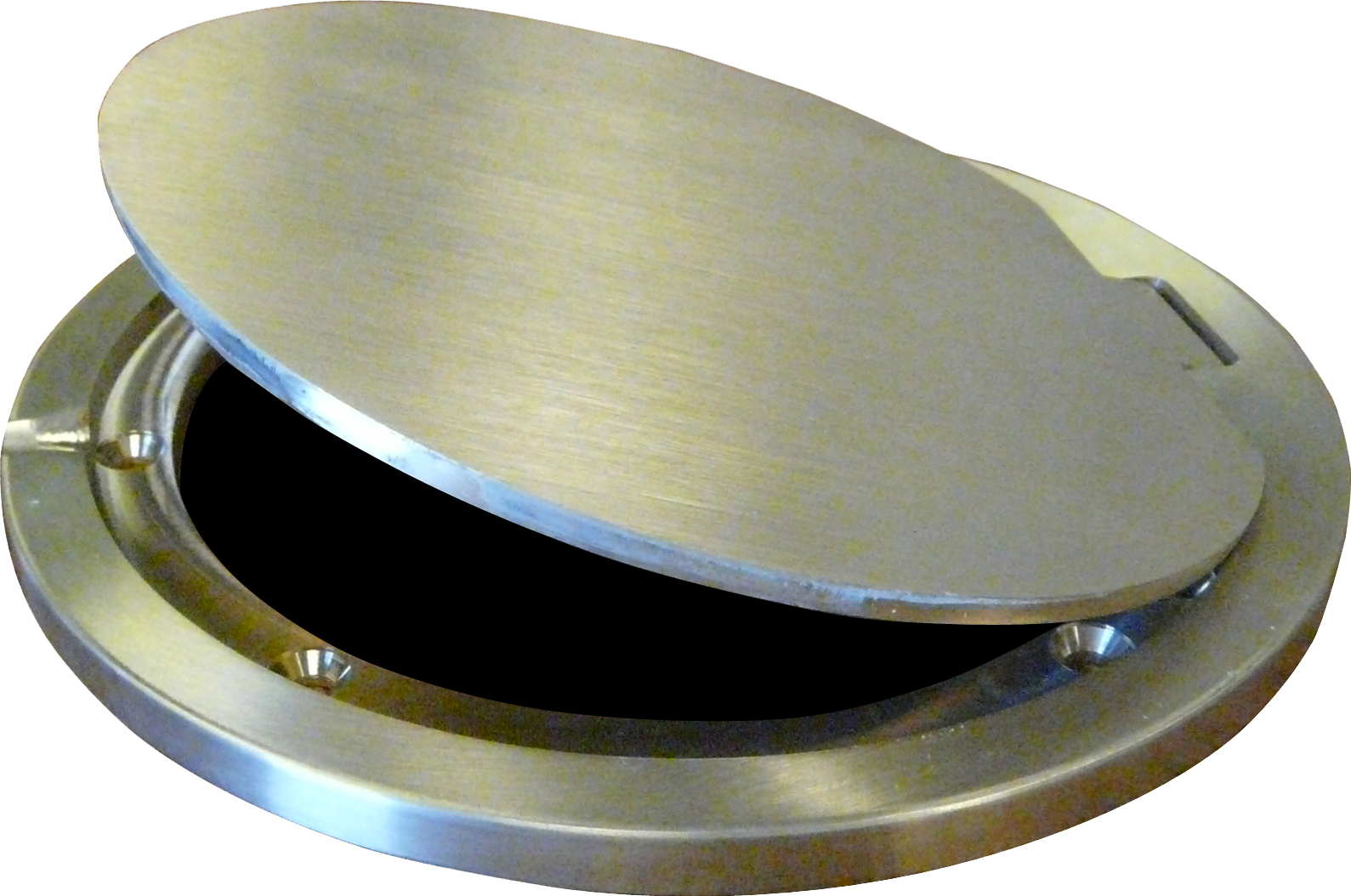 E116320 Bison Hinged Brass Volleyball Floor Plate (ea)