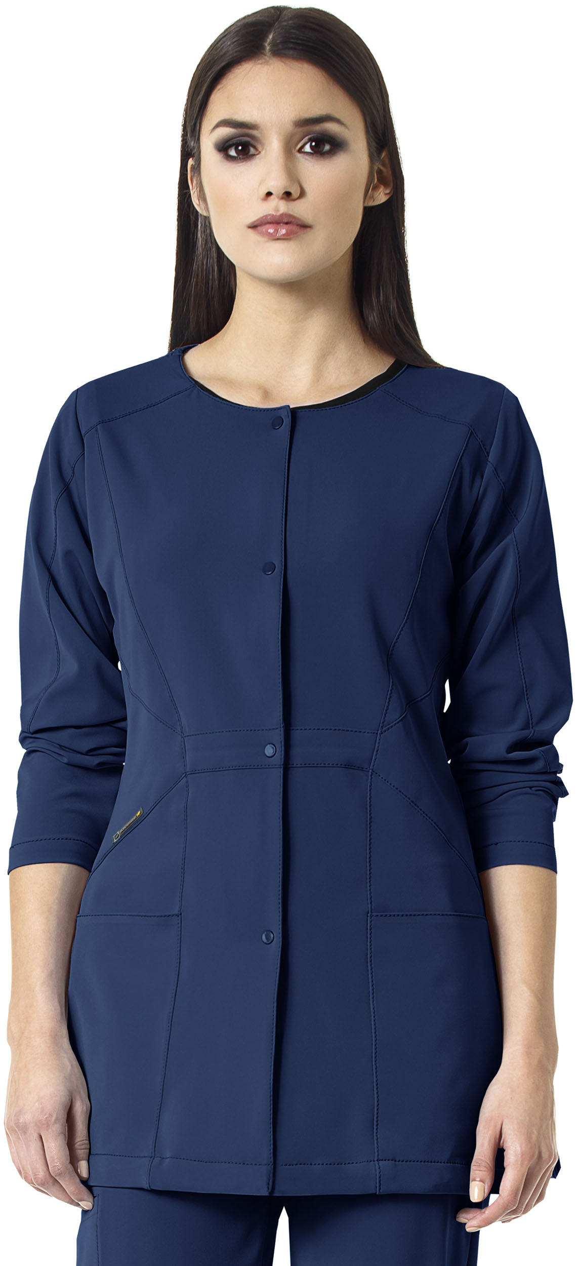 E116547 WonderWink HP Womens Prism Snap Front Scrub Jacket