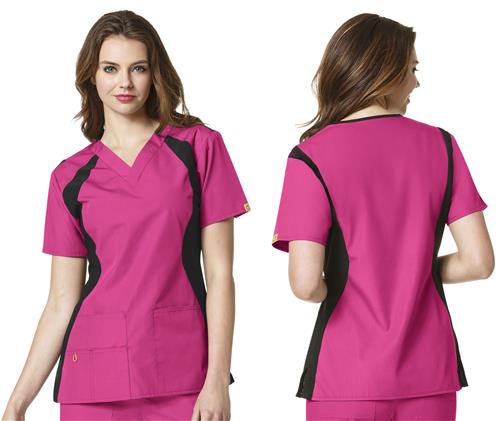 WonderWink The Lima Womens V-Neck Scrub Top. Embroidery is available on this item.