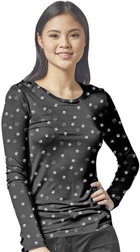 WonderWink Layers Women's Silky All-Over Print Tee