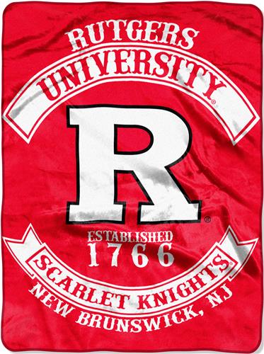 Northwest Rutgers Rebel Raschel Throw