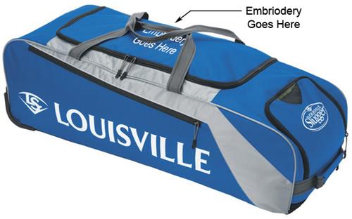 Louisville Slugger Series 3 Rig Wheeled Bag. Embroidery is available on this item.