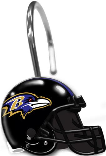 Northwest NFL Baltimore Raven Shower Curtain Rings