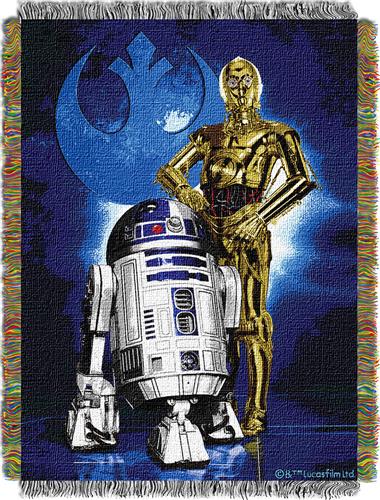 Northwest Droid Blues Woven Tapestry Throw
