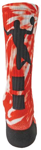 Red Lion Slam Dunk Basketball Sublimated Crew Sock
