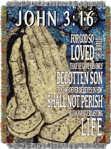 Northwest John 3:16 Woven Tapestry Throw
